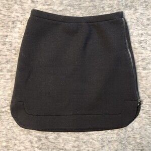Halogen Skirt Women Medium Mod Double Zip Side Black Stretch